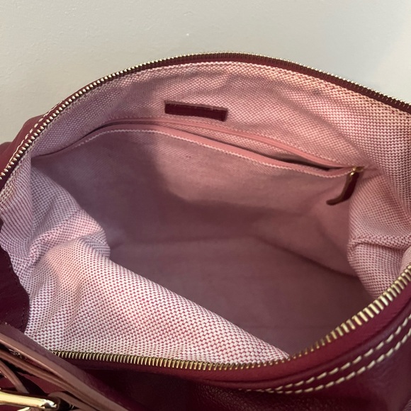 Dooney & Bourke Burgundy Leather Hobo Bag - Picture 13 of 14